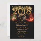 2018年新年の花火 招待状 (正面)