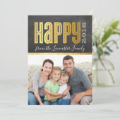 2018年新年フォト金ゴールドフォイルスタイリッシュシャルボード シーズンカード (スタンド正面)