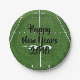 2018年新年フットボールフィールド ペーパープレート
