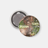 2018年最高の11月11日の清浄で汚れた料理 マグネット (正面/裏面)