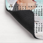 2018年月別カレンダー黒追加フォト文字 マウスパッド (コーナー)