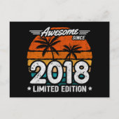 2018年生まれ限定版レトロかっこいい2018年から ポストカード (正面)
