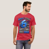 2018年生まれ6歳の誕生日おめでとう コミック風 Tシャツ (正面フル)