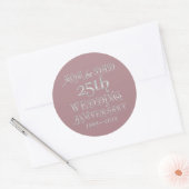 2018年結婚25年シルバー親愛 ラウンドシール (封筒)