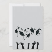 2018年銀と青のグラードパーティーのクラス 招待状 (裏面)