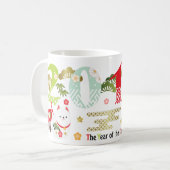 2018年間の犬のオーナメントのマグ コーヒーマグカップ (正面左)