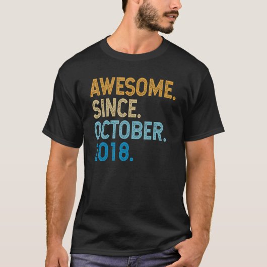 2018年10月素晴らし4日生以来4歳 Tシャツ (正面)