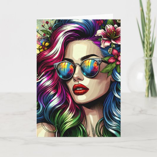 2018年10月24日に誕生した美しい女性 カード (正面)