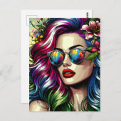 2018年10月24日に誕生した美しい女性 ポストカード (正面/裏面)