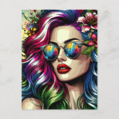 2018年10月24日に誕生した美しい女性 ポストカード (正面)