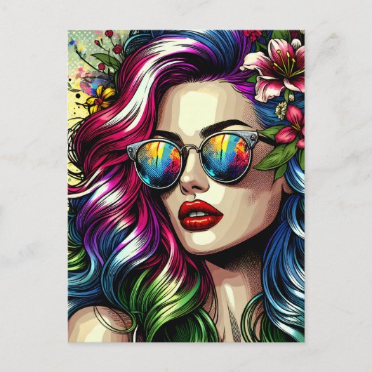 2018年10月24日に誕生した美しい女性 ポストカード (正面)