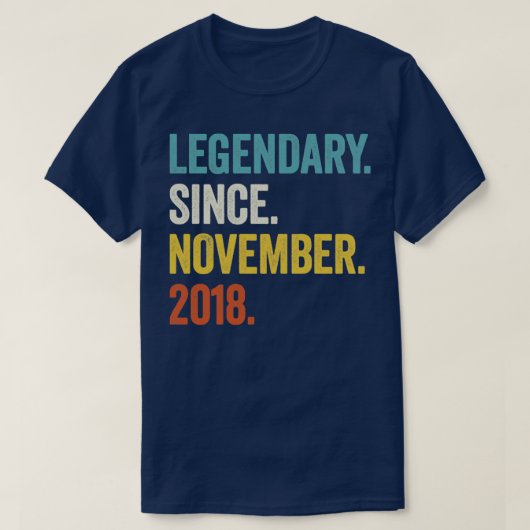 2018年11月から4歳の伝説的な4番目のバード Tシャツ (デザイン正面)