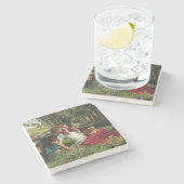 2018年11月21日にヒツジ飼と彼のガールフレンド(Holman狩り) ストーンコースター (横)