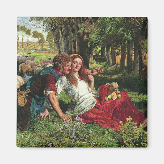 2018年11月21日にヒツジ飼と彼のガールフレンド(Holman狩り) マグネット (正面)