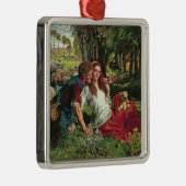 2018年11月21日にヒツジ飼と彼のガールフレンド(Holman狩り) メタルオーナメント (右)