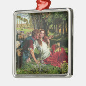 2018年11月21日にヒツジ飼と彼のガールフレンド(Holman狩り) メタルオーナメント (左)