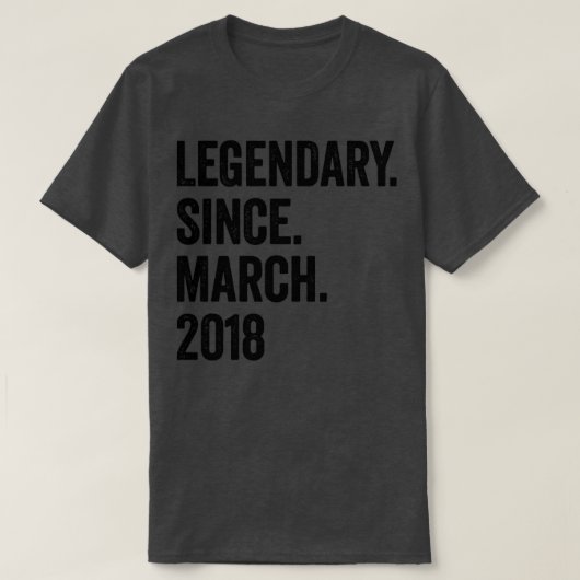 2018年3月5日誕生日から5年 Tシャツ (デザイン正面)