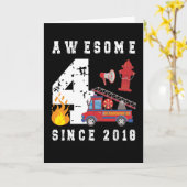 2018年4回目の誕生日ギフト火生まれ消士ボーイ カード (黄色い花)