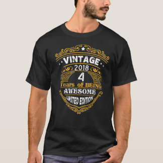 2018年4歳素晴らし前誕生日 Tシャツ