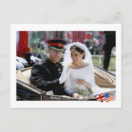 2018年5月19日：ハリー・メガン結婚したさん ポストカード (正面)