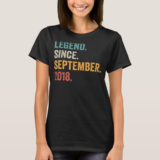 2018年9月以来4年前の伝説4誕生 Tシャツ (正面)