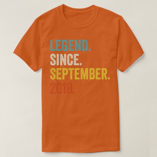 2018年9月生誕4年の伝説 Tシャツ (デザイン正面)