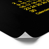 2018年 ネオンゴールド 壁掛けカレンダー / Janz ポスター (角)