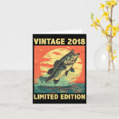 2018年 誕生日 プレゼント 釣り フィッシャーマン 魚 誕生魚 カード (黄色い花)