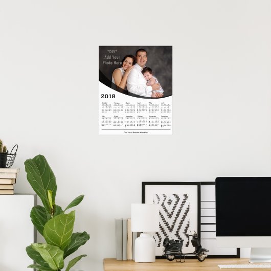 2018年 DIY オリジナル写真カレンダーポスター ポスター (ホームオフィス)