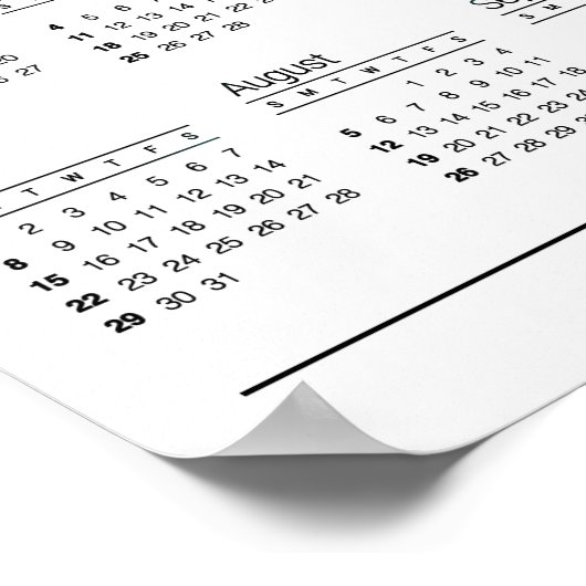 2018年 DIY オリジナル写真カレンダーポスター ポスター (角)