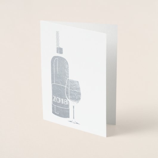 2018応援!銀箔 箔カード (正面)