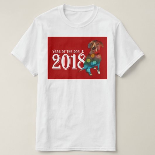 2018戌年ダブルエクスポージャー Tシャツ (デザイン正面)