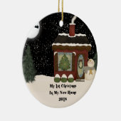 2018新しい家のクリスマス セラミックオーナメント (右)