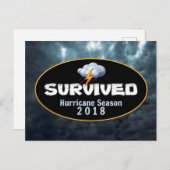 2018生き延び年のハリケーン ポストカード (正面/裏面)