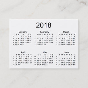 2018白Janzの名刺による52週のカレンダー 名刺