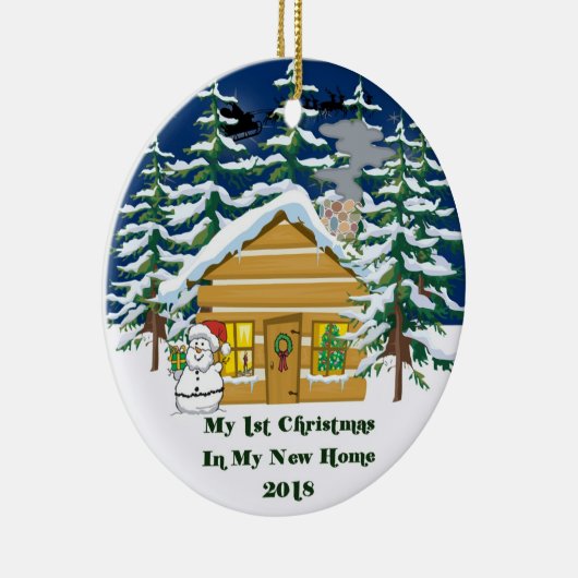 2018私の新しい家のクリスマス セラミックオーナメント (右)