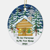 2018私の新しい家のクリスマス セラミックオーナメント (左)