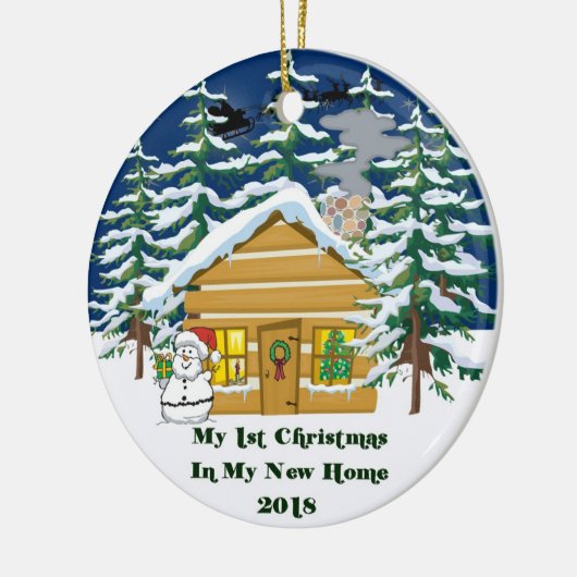 2018私の新しい家のクリスマス セラミックオーナメント (左)