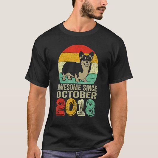 2018素晴らし年10月4日生誕犬から Tシャツ (正面)