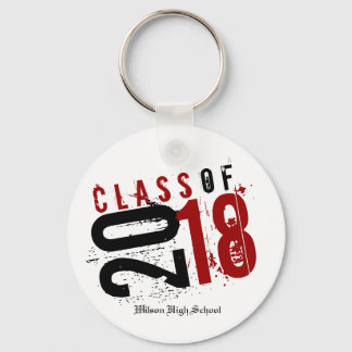 2018芸術的年の赤・黒・白クラス キーホルダー