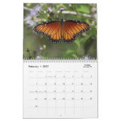 2018蝶カレンダー カレンダー (2月 2027)