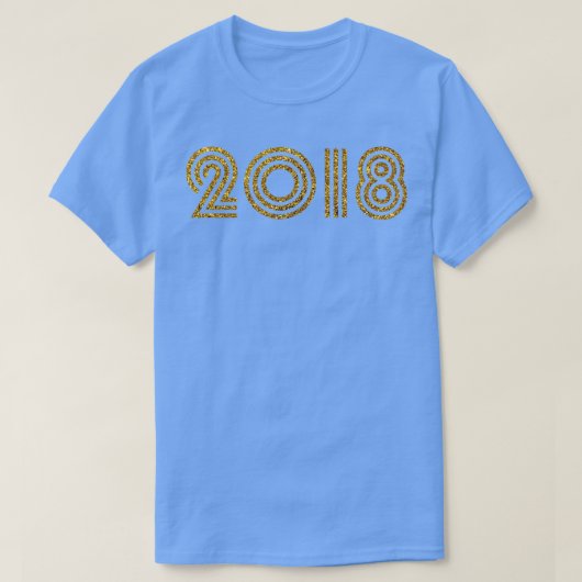 2018誕生年グリッター効果 Tシャツ (デザイン正面)