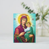 2018賛美年のヴァージンと救い主イエス・キリスト ポストカード (スタンド正面)