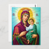 2018賛美年のヴァージンと救い主イエス・キリスト ポストカード (正面/裏面)