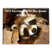 2018野生の青のアライグマの野生動物の救助 カレンダー (カバー)