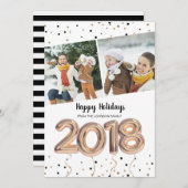 2018風船 | クリスマス・ホリデー | 2枚のフォトカード シーズンカード (正面/裏面)