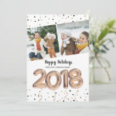 2018風船 | クリスマス・ホリデー | 2枚のフォトカード シーズンカード (スタンド正面)