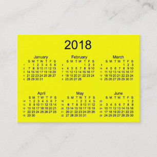 2018黄52週カレンダー(Janz名刺) 名刺