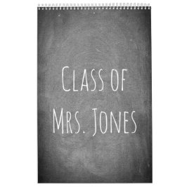 2018黒板先生カレンダー白黒文字 カレンダー