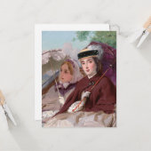 2018.エレガント馬車に乗る若い婦人たち カード (正面/裏面インサイチュ)